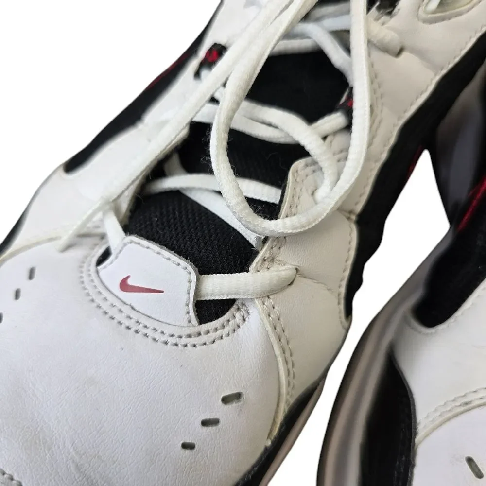 Nike Air Monarch IV Men's 13 White Black Red Training Shoes Sneakers 415445-101